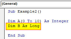 VBA LBound Example 2-3