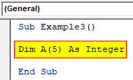 Example 3-2 (Declare Array)