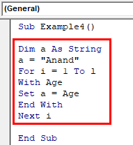 String Variable Example 4-2