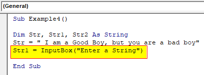 Input Box function Example 4-4