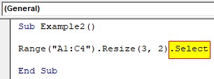VBA Resize Example 2-4