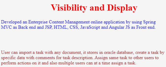 Visibility in CSS output 2