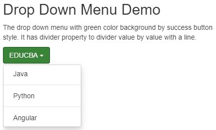 bootstrap dropdown menu 2