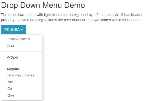bootstrap dropdown menu 3