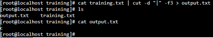 cut command in linux cat output standard input