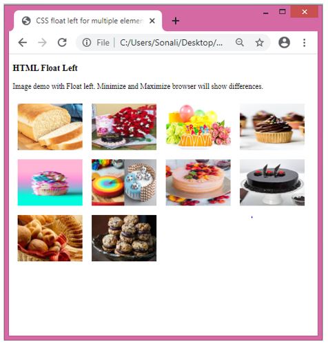 html float left 3