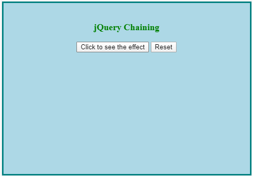 jQuery Chaining Example 2