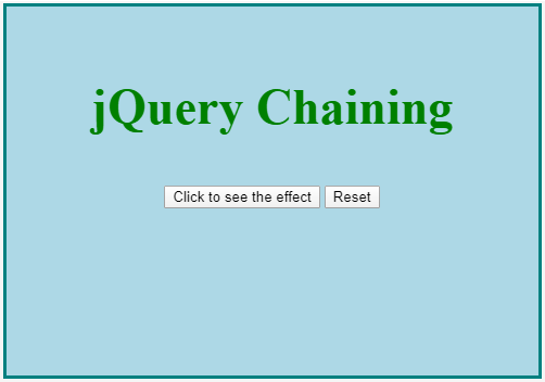 jQuery Chaining Example 2