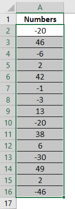 Negative Numbers in Excel 1-2