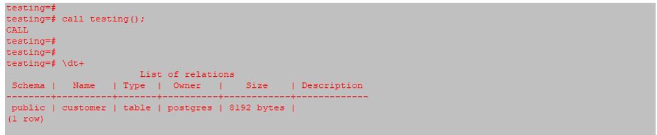 PostgreSQL Procedures examples 2