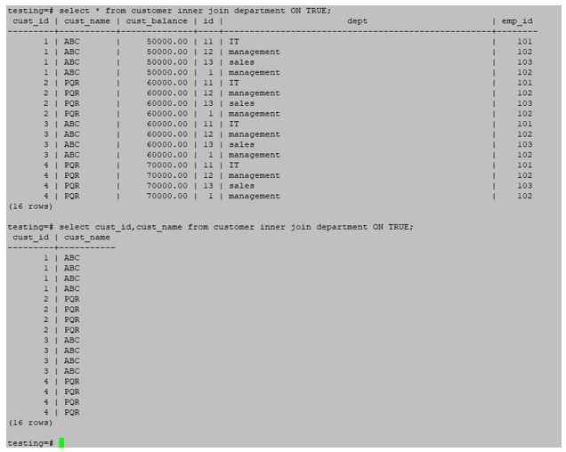 postgreSQL cross join 2