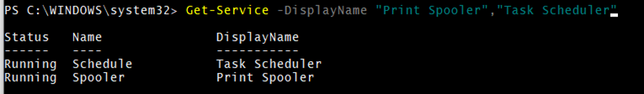 powershell start service- example3