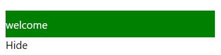 welcome hide