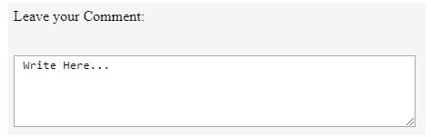 textarea Tag in HTML 1