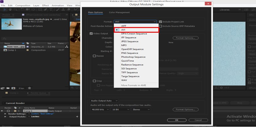 Method Settings box Method Settings box