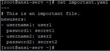 Ansible Vault output 1
