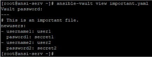 Ansible Vault output 6