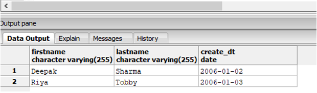 BETWEEN in SQL output 3