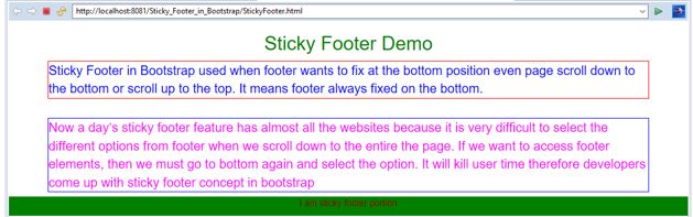 Bootstrap Sticky Footer 2