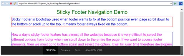 Bootstrap Sticky Footer 4
