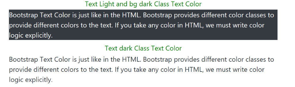 Bootstrap Text Color Example 4