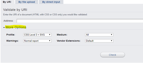 CSS Validator Example 1