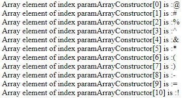 Parameterized Array
