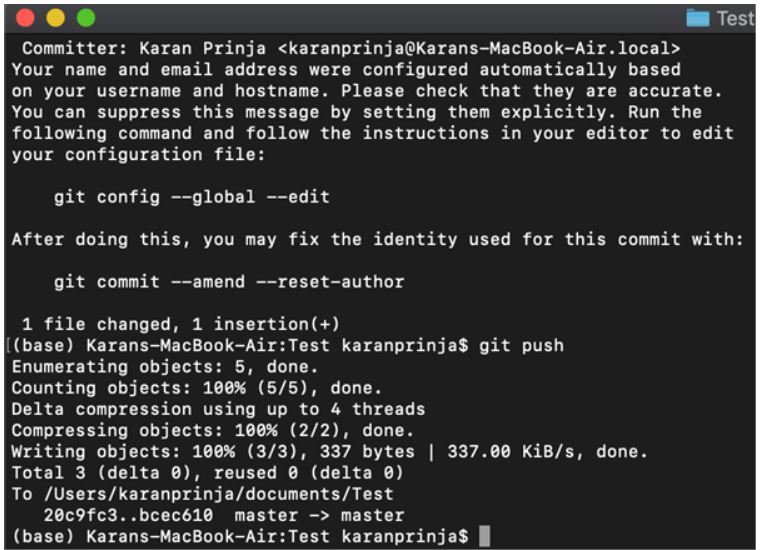 use our normal commands