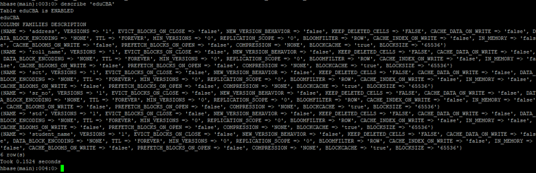HBase Shell Commands - 7
