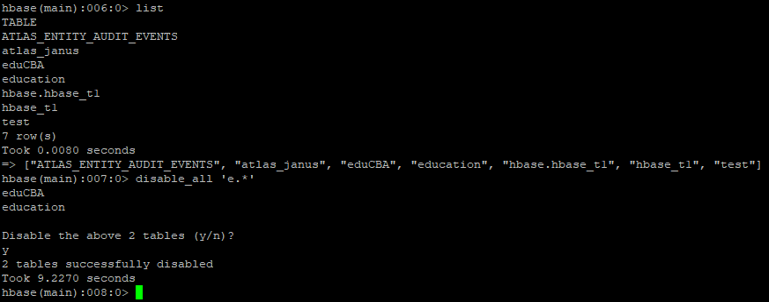 HBase Shell Commands - 9