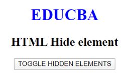 HTML Hide Elements 2