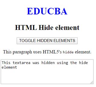 HTML Hide Elements 3