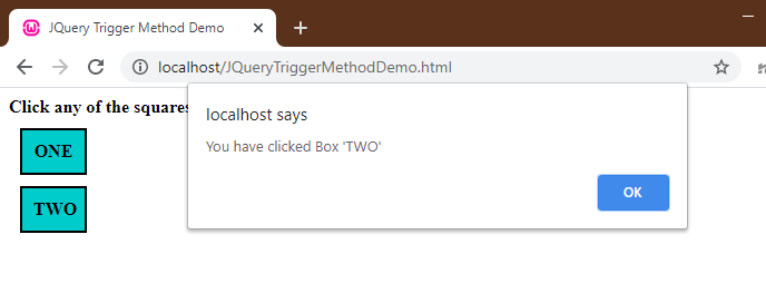 JQuery Trigger() Method-1.3