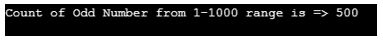 Odd Number count