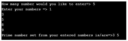 applied on Prime number