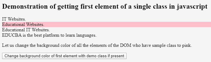 JavaScript Get Element by Class 6