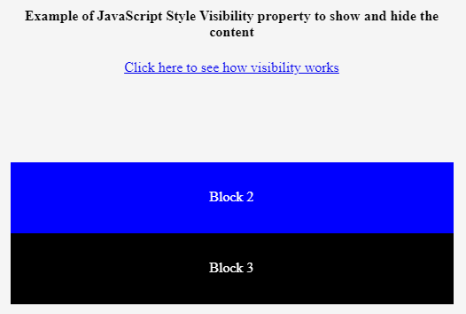 JavaScript Style Visibility Example 1