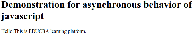JavaScript sleep Function Example 1.2 JavaScript sleep Function Example 1.2
