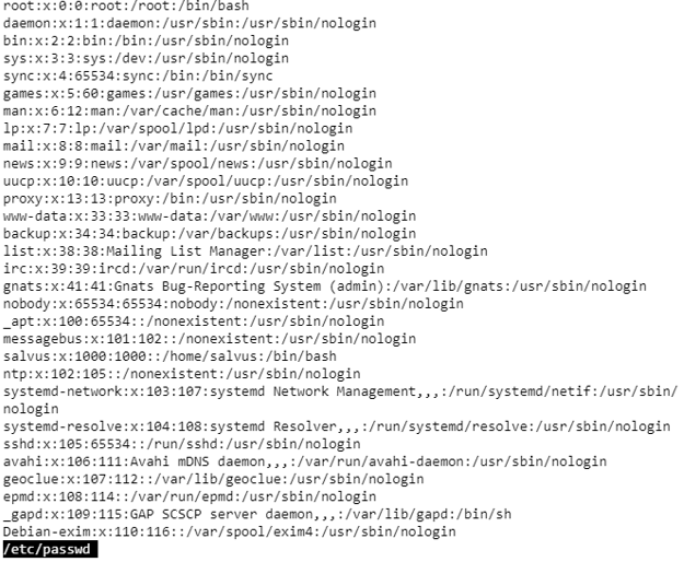 Using /etc/passwd File