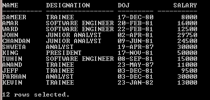 Oracle WILDCARDS-1.4