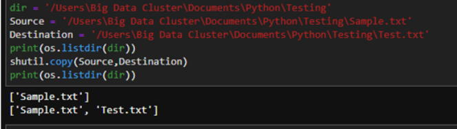 Python Copy File output 2