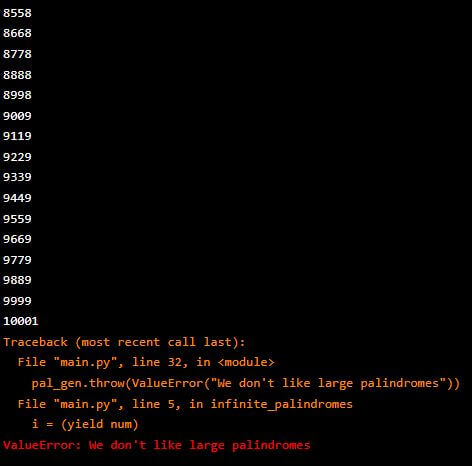 Using Throw method Example 5