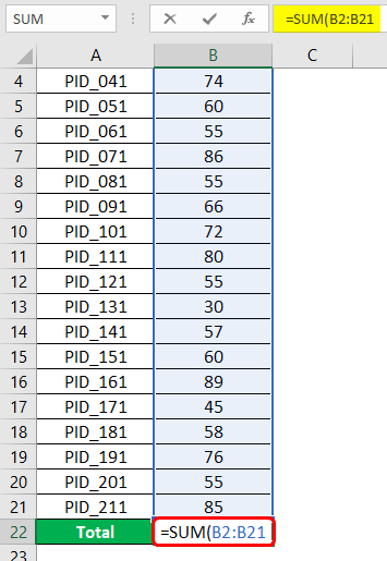 SUM Cells in Excel 1-2