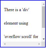 Scrollbar in HTML Example 2
