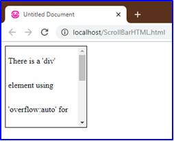 Scrollbar in HTML Example 3