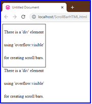 Scrollbar in HTML Example 7