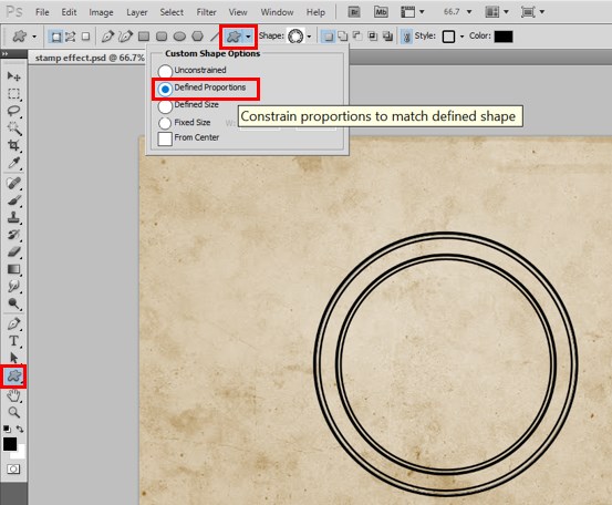 Defined Proportions Option
