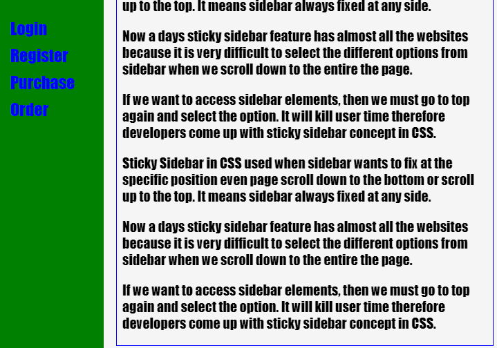 Sticky Sidebar CSS-1.2