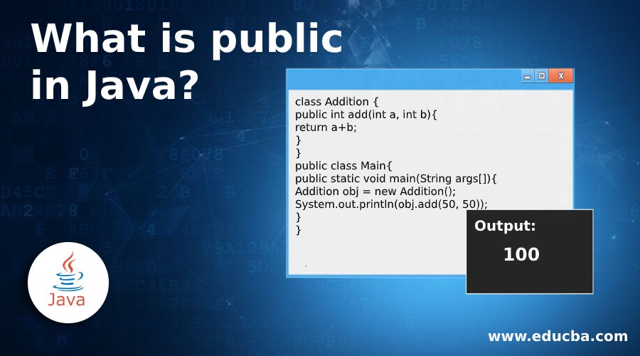 What is public in Java