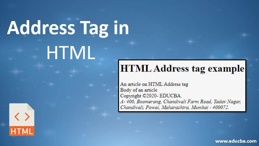 addres tag in html